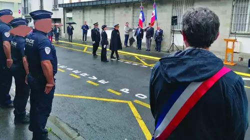 Le préfet du Cantal, l'inspectrice nationale de la police et le directeur départemental