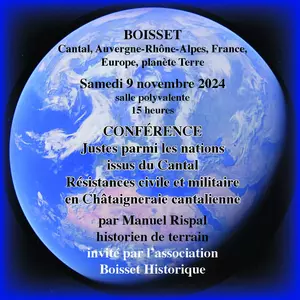 Conférence du 9 novembre 2024 à Boisset (Cantal, Auvergne-Rhône-Alpes, France, Europe, planète Terre)